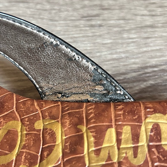 Sam Edelman Black Patent Thong Cork Sandals, Size 6.5 - Picture 8 of 8